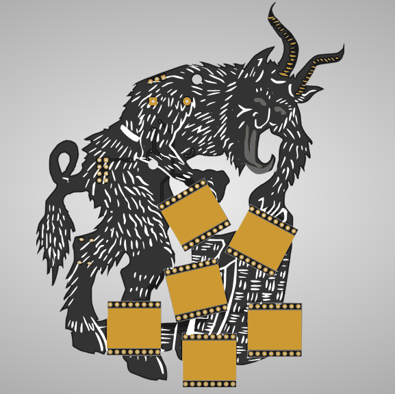 Krampus Minibadge Holder